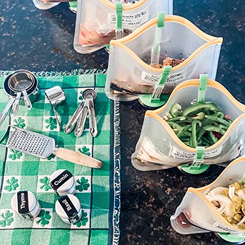 image for Ruibo Baggy Rack Holder for Food Prep Bag/Plastic Freezer Bag/Ziploc B