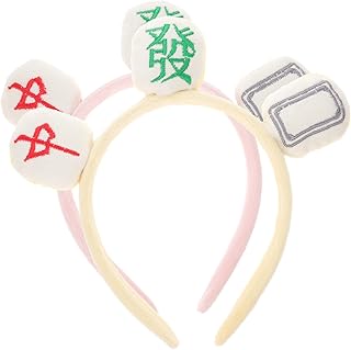 2 diademas de felpa Mahjong para niñas, creat...