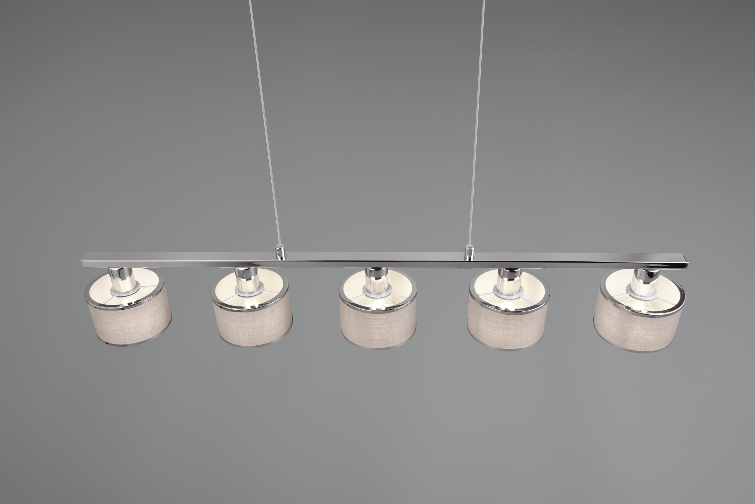 Trio Leuchten Trio 311600506 - Lampadario a Sospensione a 5 Luci, Dritto, 92 Cm