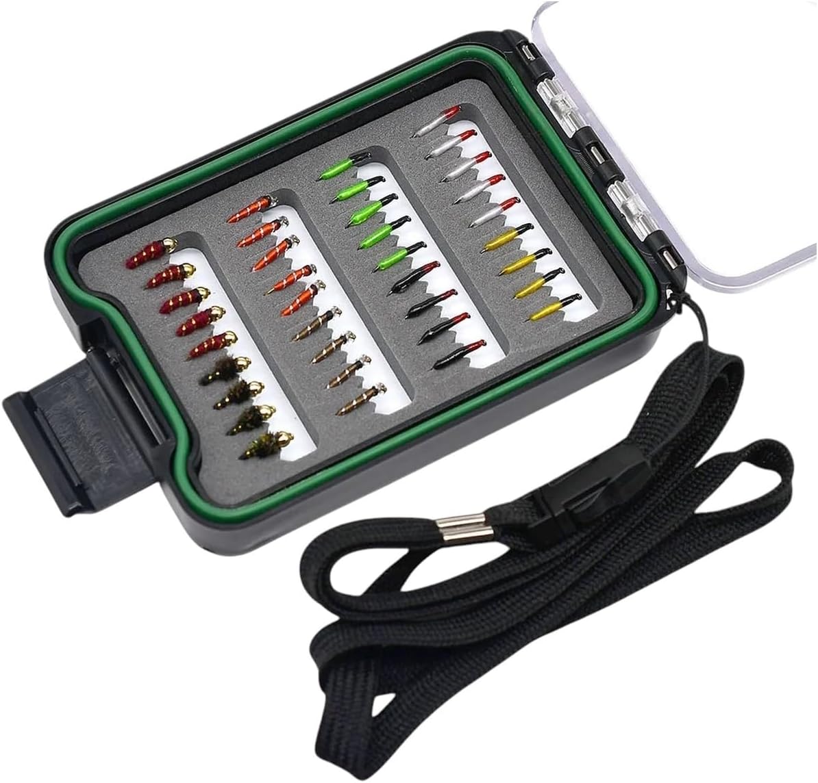 36Pcs/Box Trout Fishing Flies Collection Dry Wet Nymph Streamers Perdigon Euro Fly Assortment with Box Flyfishing Fly Lures