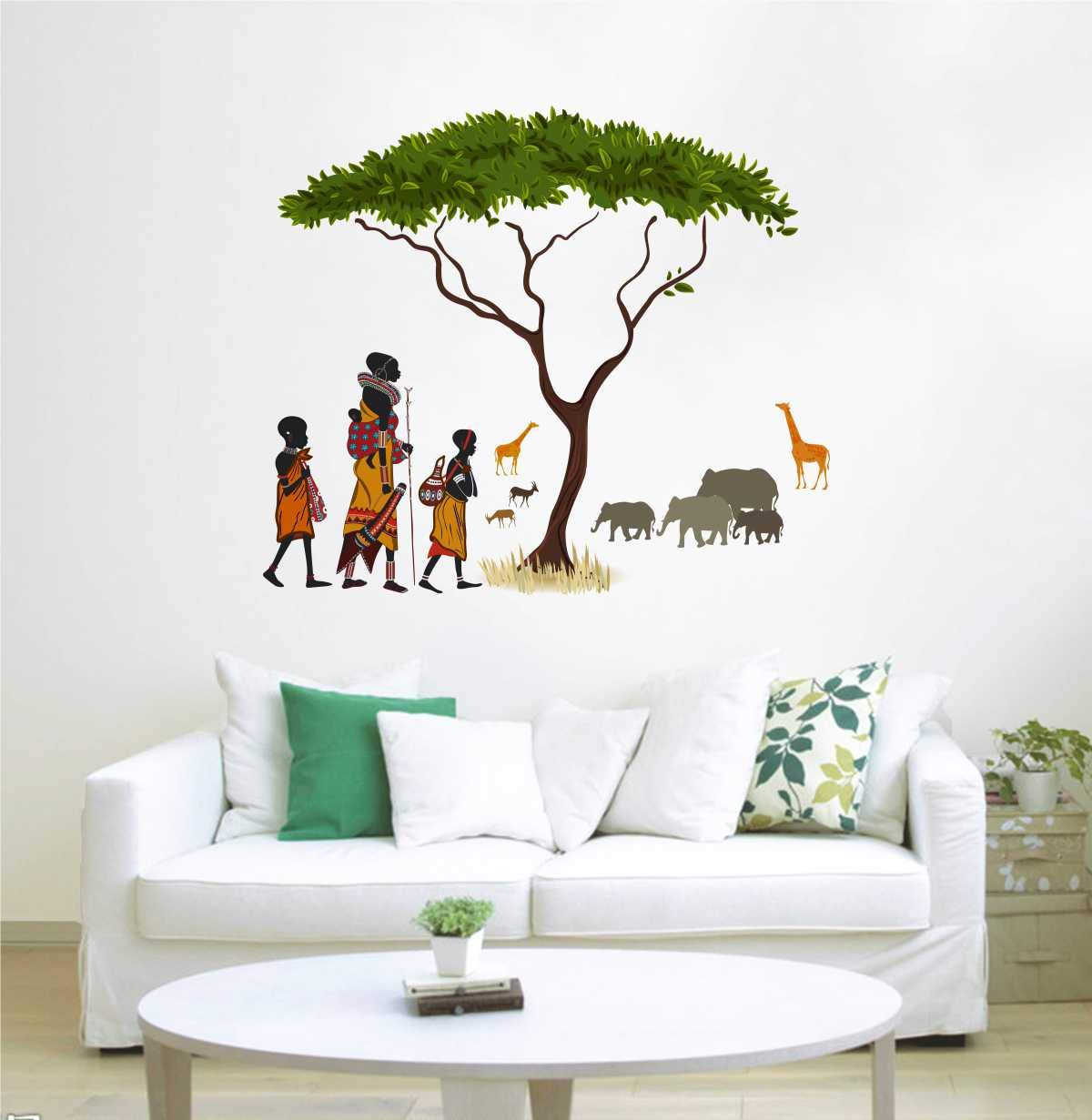 Decal O Decal Vinyl  African Jungle Life Story  Wall Stickers, Multicolour (B07TC35XKW) Amazon Price History, Amazon Price Tracker