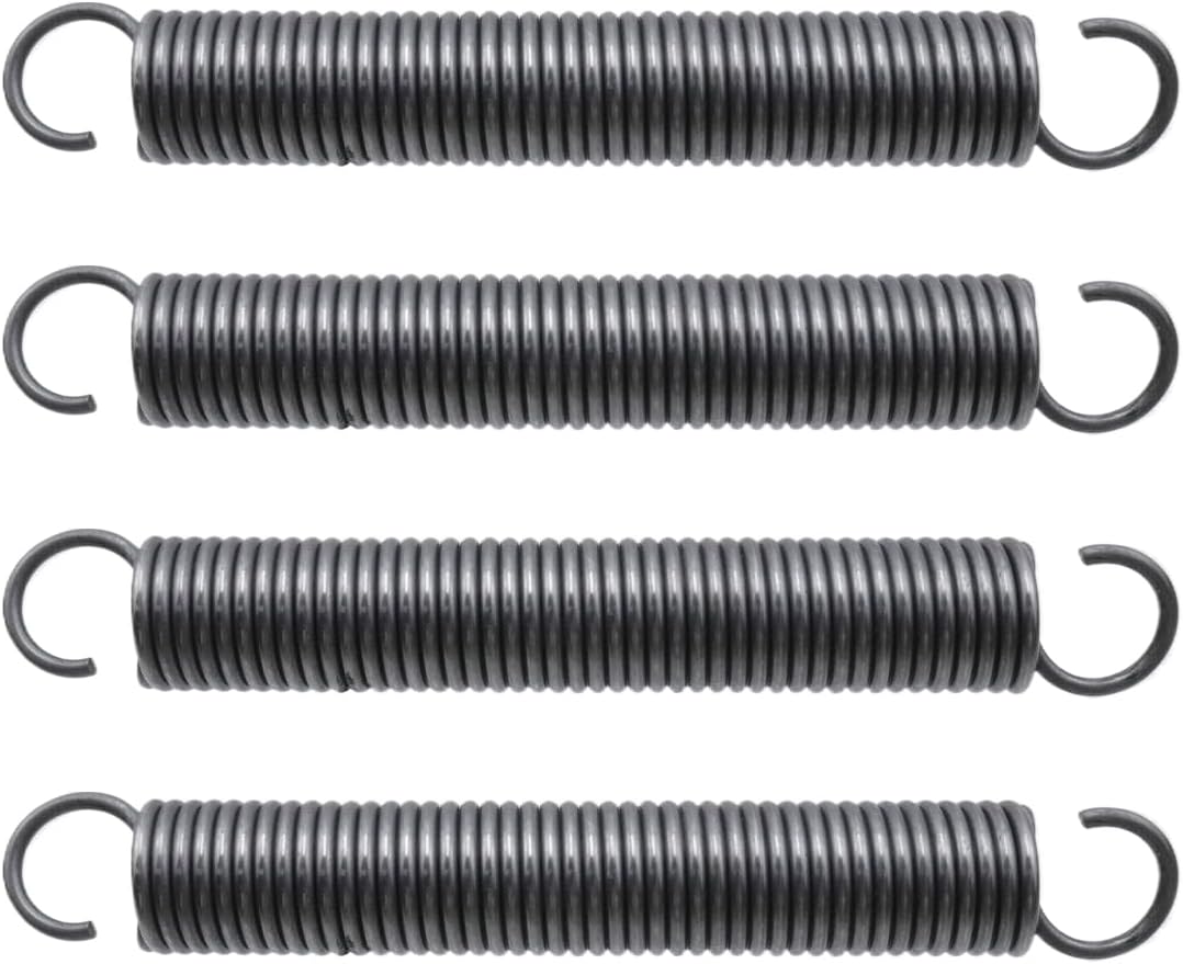 4Pcs Heavy Duty Extension Spring, Spring Steel Hook Construction Extended Tension Springs with Hook for Machinery Repair Construction Industrial (Wire Diameter 0.1", OD 0.79", Length 5.9")