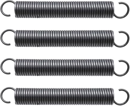 4Pcs Heavy Duty Extension Spring, Spring Steel Hook Construction Extended Tension Springs with Hook for Machinery Repair Construction Industrial Wire Diameter 0.1", OD 0.79", Length 5.9"