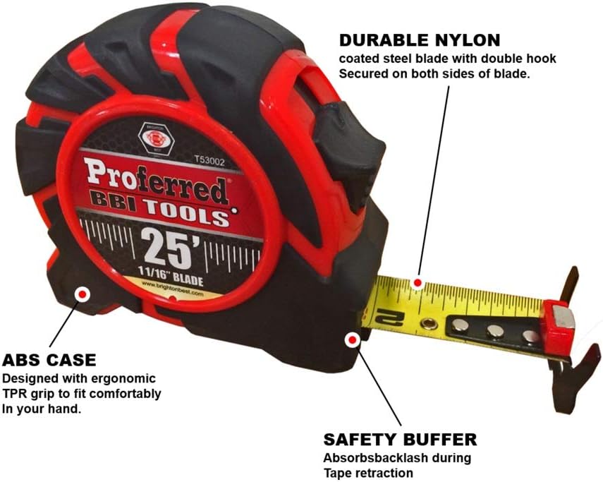 T53002 ProferredTape Measure, 25 ft, 1-1/16" Blade