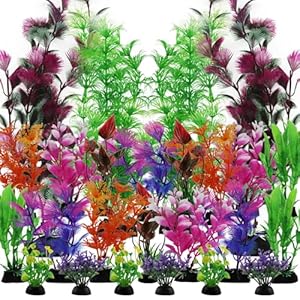 QUOZUO 25 Stück Aquarium Pflanzen Deko