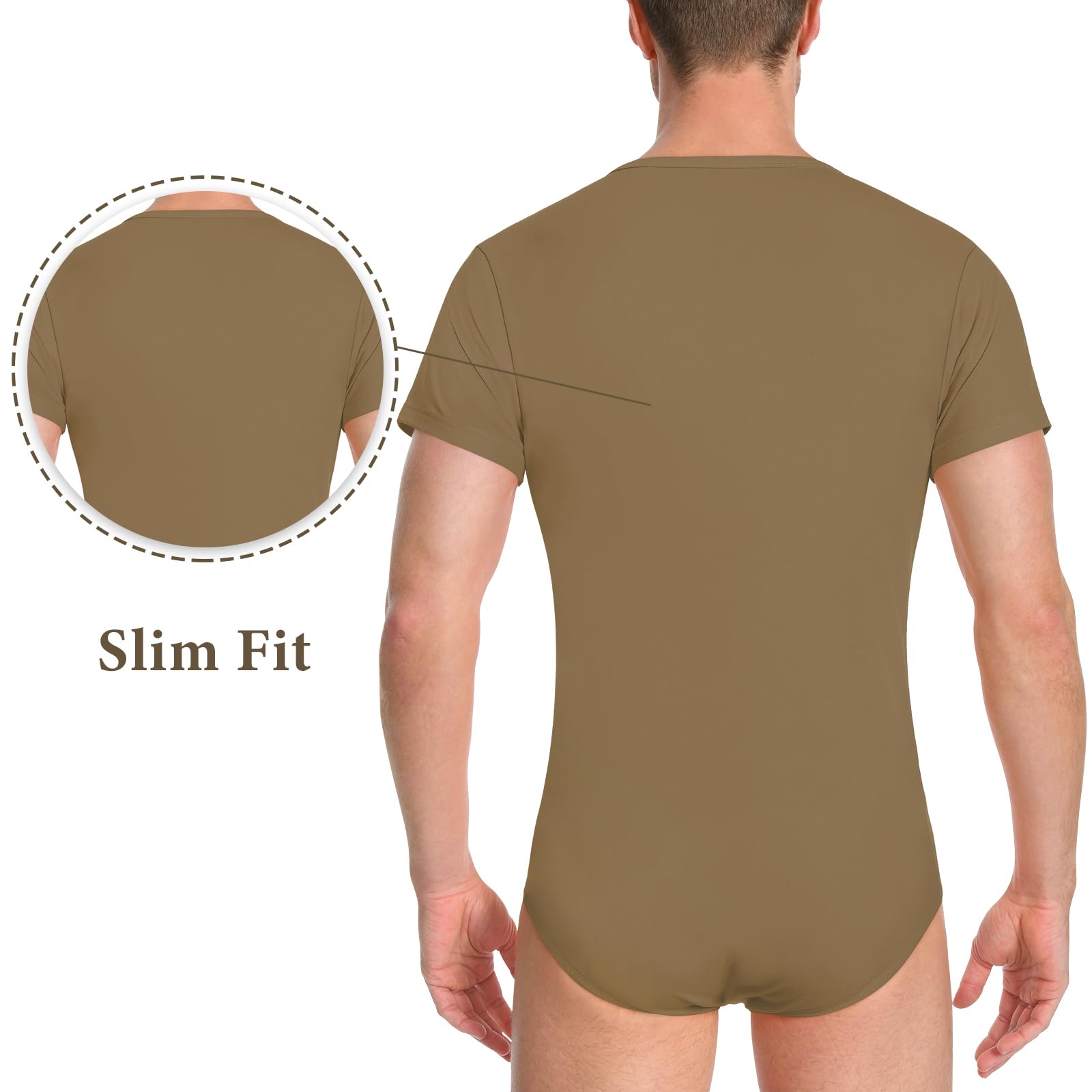 LittleForBig Männer Baumwolle Strampler Onesie Pyjamas Bodysuit - Entspannte Passform Basic Strampler