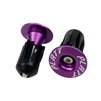PLATT Bike Bar End Plugs Aluminum MTB Road Bike BMX Handlebar End Caps (Purple,1 Pair)