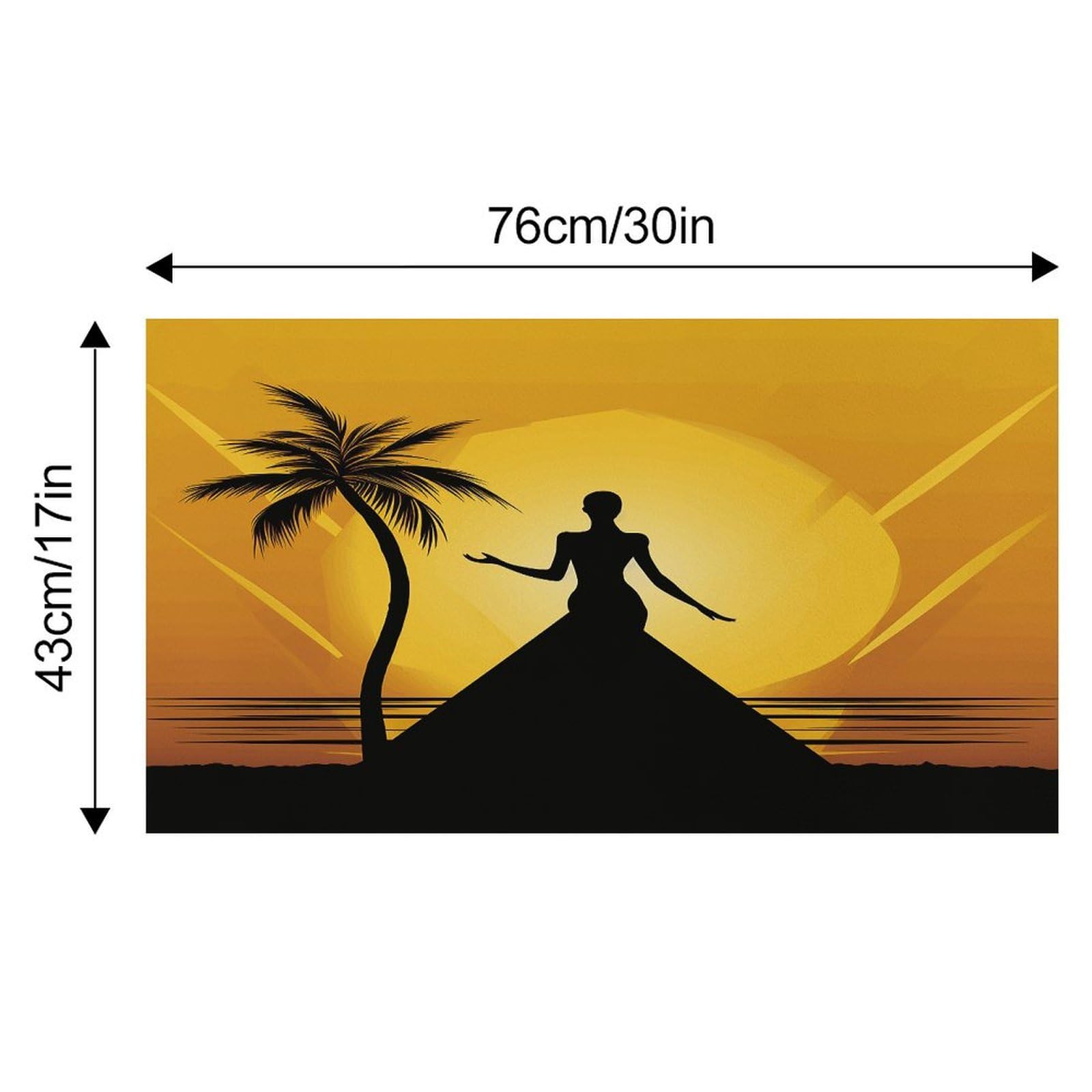 Silhouette d'une femme Tapis de nourriture pour chat – Tapis d'alimentation antidérapant pour chien facile à nettoyer pour la nourriture et l'eau, tapis de gamelle pour chien et chat 43,2 x 76,2 cm