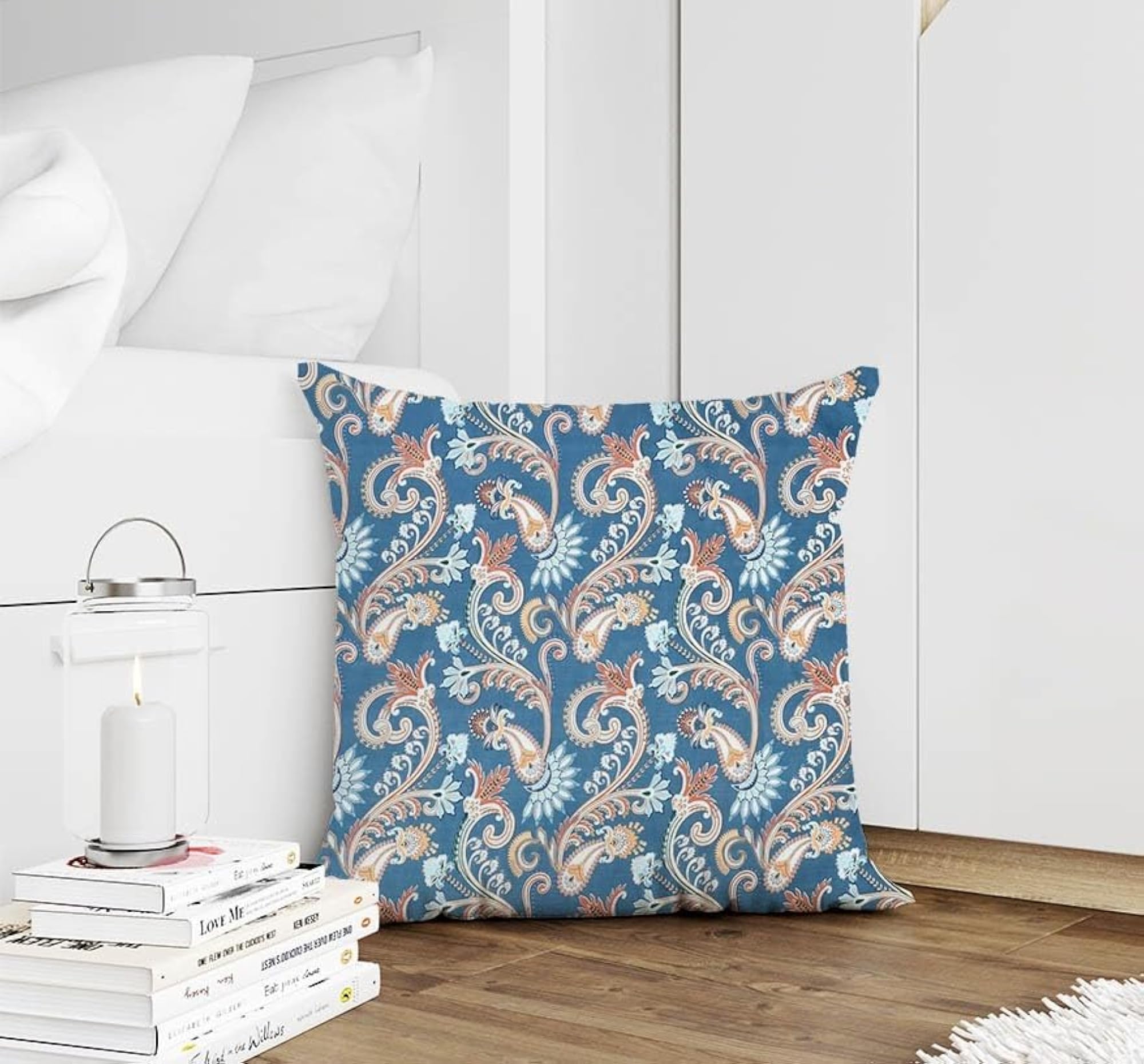 Geometric Cotton Digital Printed Cushion Covers Set of 5, 16"x16"