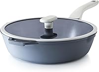 Vista 12 de PRICUSIS Sartén profunda antiadherente con tapa de vidrio, de 30.5 cm (4.6 lts), sartén para saltear 5 veces más duradera, resistente a arañazos