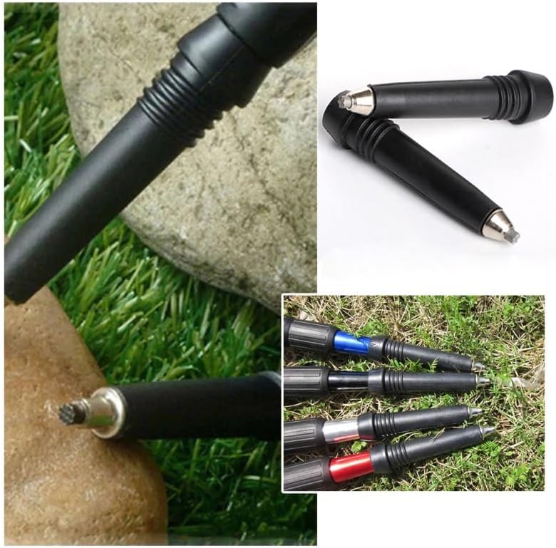 Miniatura 4 de Paquete de 5 puntas de carburo de repuesto universales de acero de tungsteno para senderismo al aire libre, bastón de escalada, bastón para caminar,