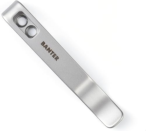 CIVIVI Cuchillo de broma de acero inoxidable con clip de bolsillo, no incluye tornillos CA-07B (liso)