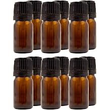 5ml Amber Glass Bottel W/euro Dropper, Black Cap 12pcs/pk