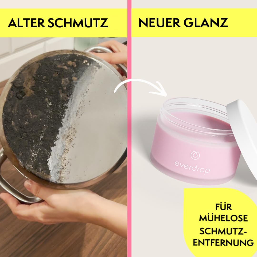 everdrop Putzsteinpaste Pink 2er Set – Reinigungspaste mit Polierpartikeln