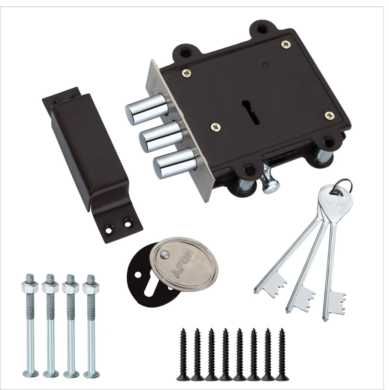 AFON Heavy Deadbolt Antique Glossy Main Door Lock with 3 Reversible Keys Suitable for Single Doors and Operated from Both Sides of Door, (BDL04, Square Bullet 2 in1) (B09VNSYK2H) Amazon Price History, Amazon Price Tracker
