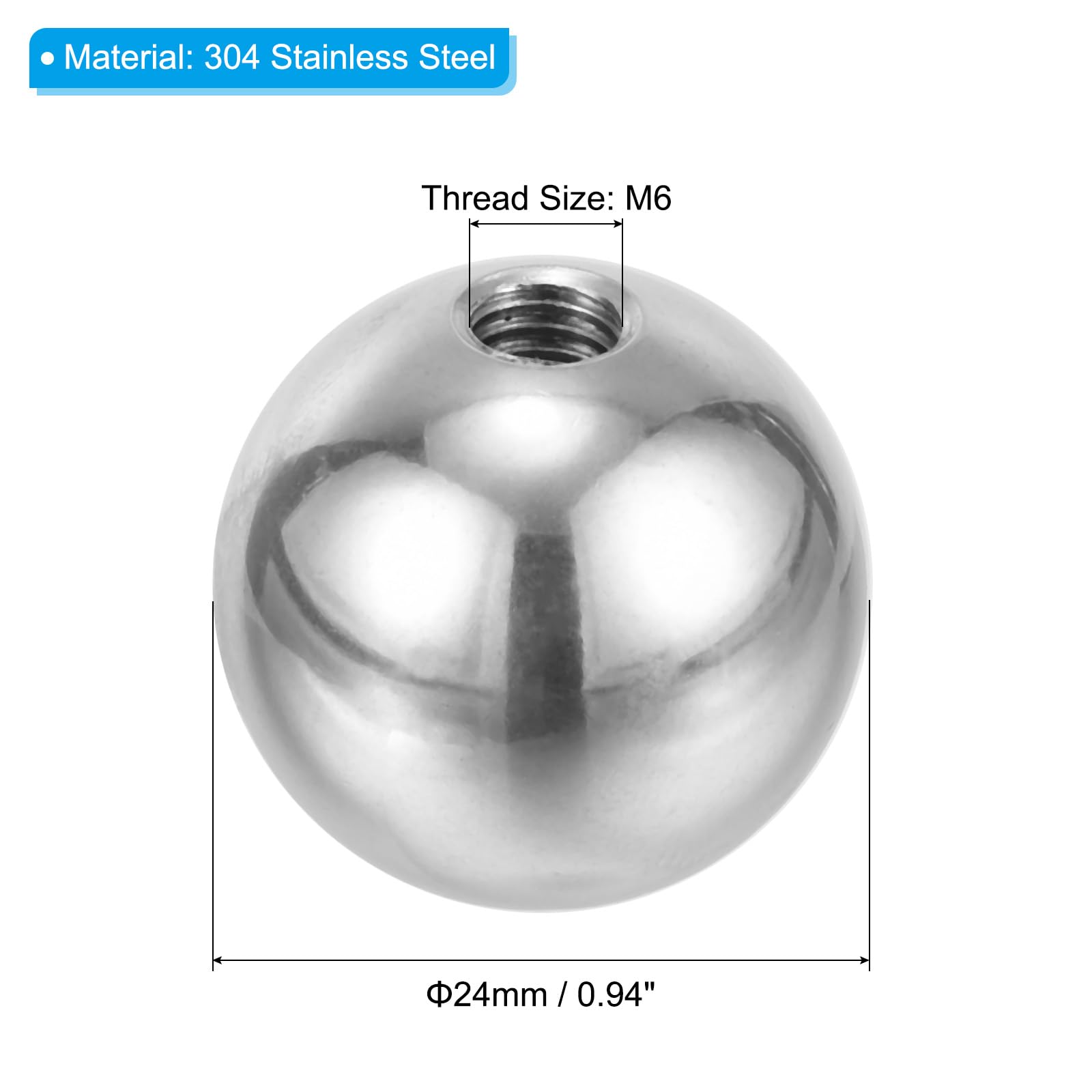 PATIKIL M6x24mm Ball Nuts Knob - Image 2