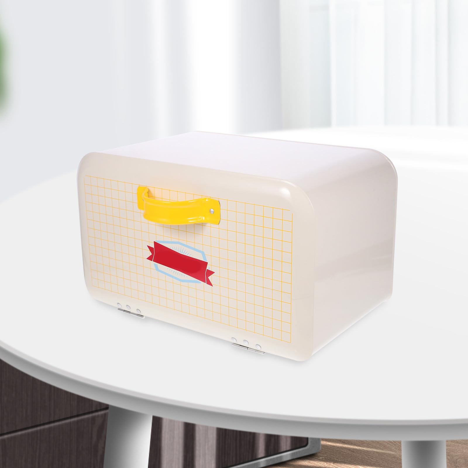 Kichvoe Boîte Comptoir en Métal Beige à Fermeture Magnétique