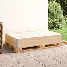 Versatile Solid Pine Wood Pallet for Secure Storage and Transport, Stackable and Foldable Design, Home and Garden