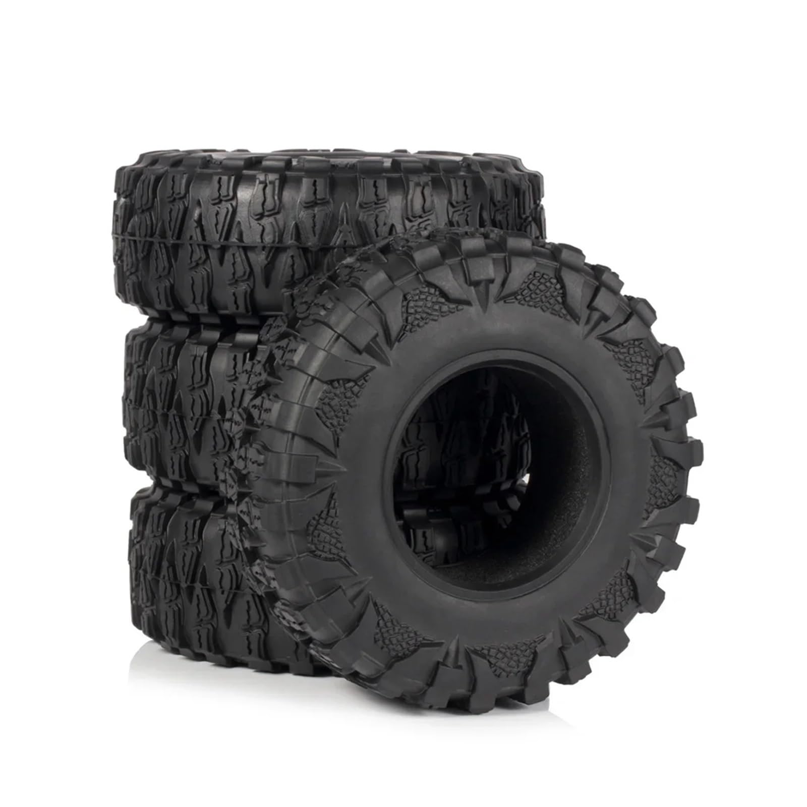 para SCX10 II para Capra para Wraith para TRX4 D90 CC02 para RGT 86190 AXX4 YK4103 1/10 2, ''neumáticos 120x45mm Caucho RC Camiones Coche Orugas Juego NeumáTicos Ruedas RC