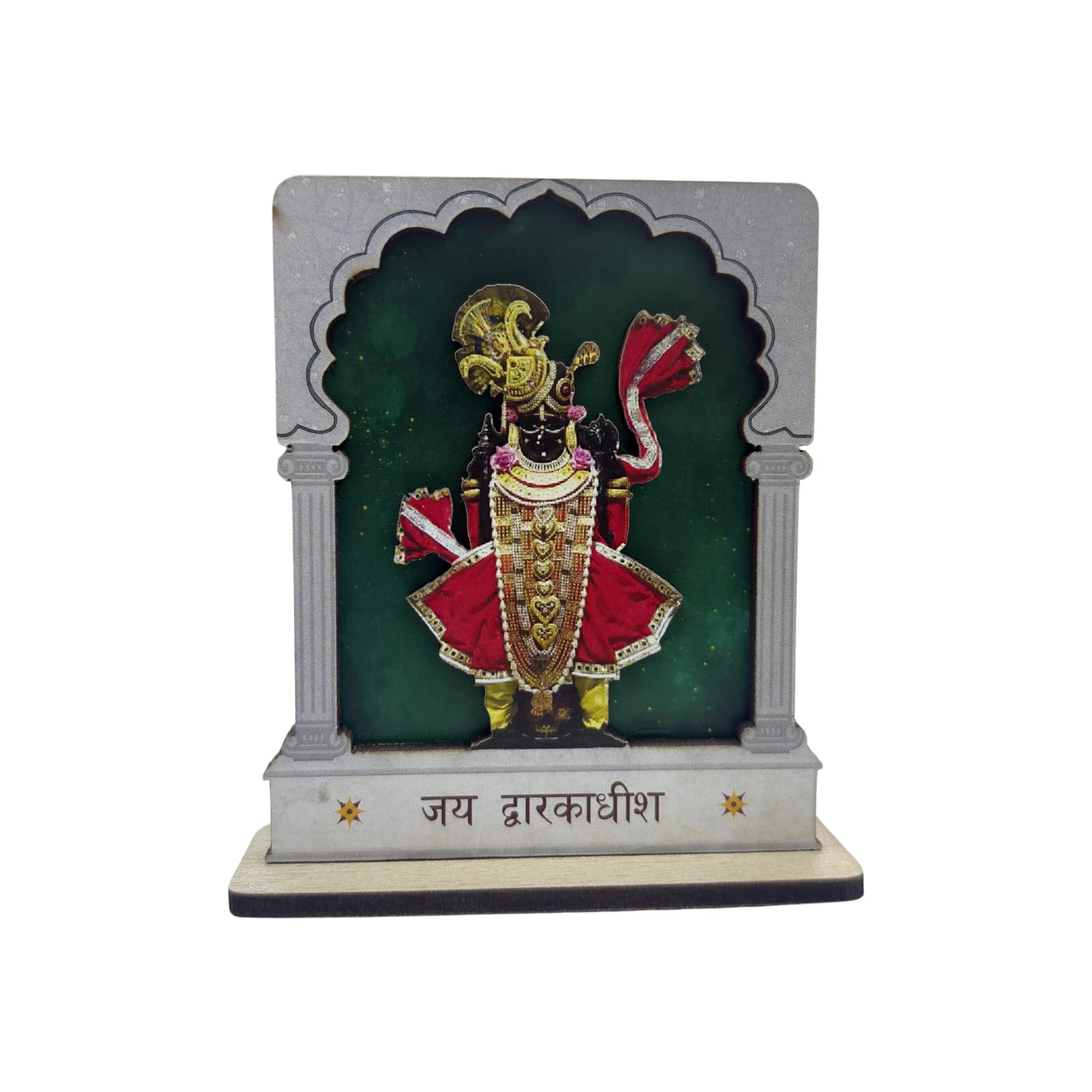 Shree Dwarikadhish Car Dashboard Idol & Tabletop Decorative Showpiece for Home & Office | Spiritual Desk Décor for Mandir, Car Interior & Prayer Space | Traditional Devotional Display Item-image-16