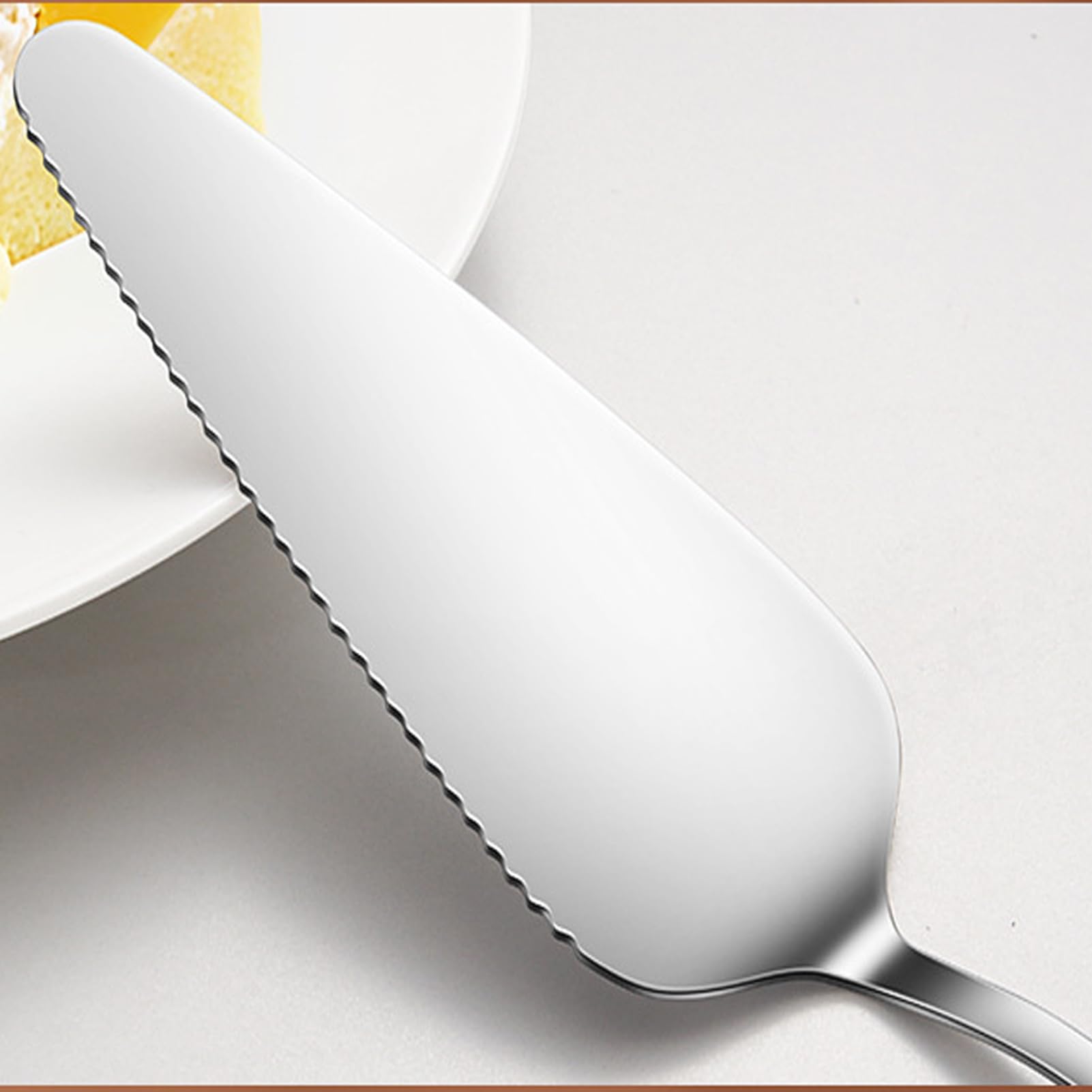 Juego de 2 cortadores de pasteles de acero inoxidable, cortador de pasteles con bordes dentados para cocina, restaurantes, bodas, cumpleaños y fiestas