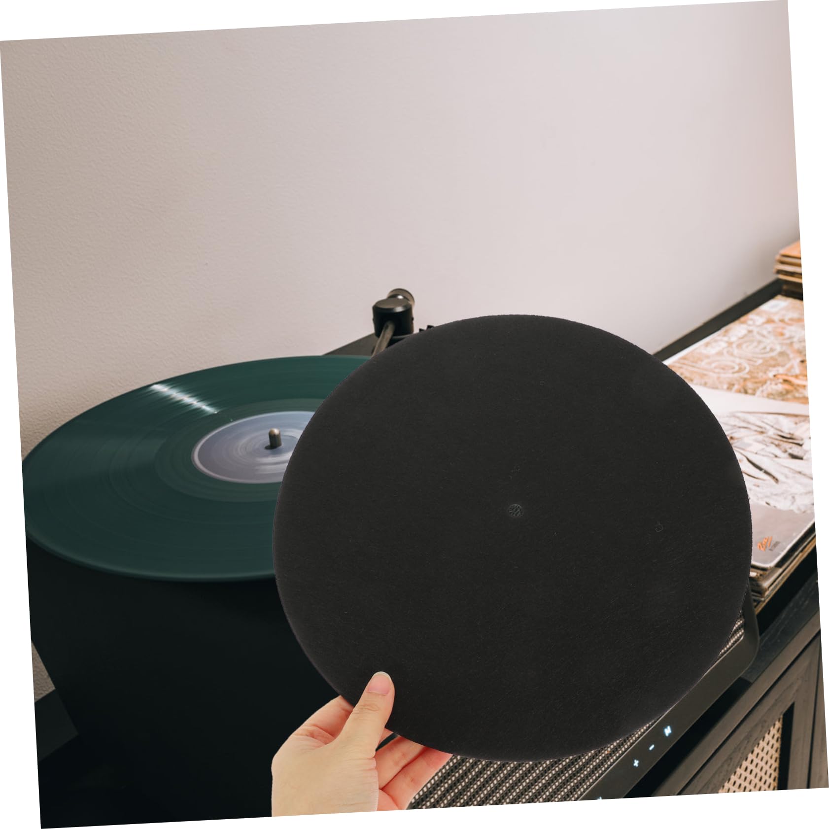 Levemolo Turntable Slip Mat 295mm Record Player Mat Vinyl Record Pad Felt Protective Pad for Classic Music Experience