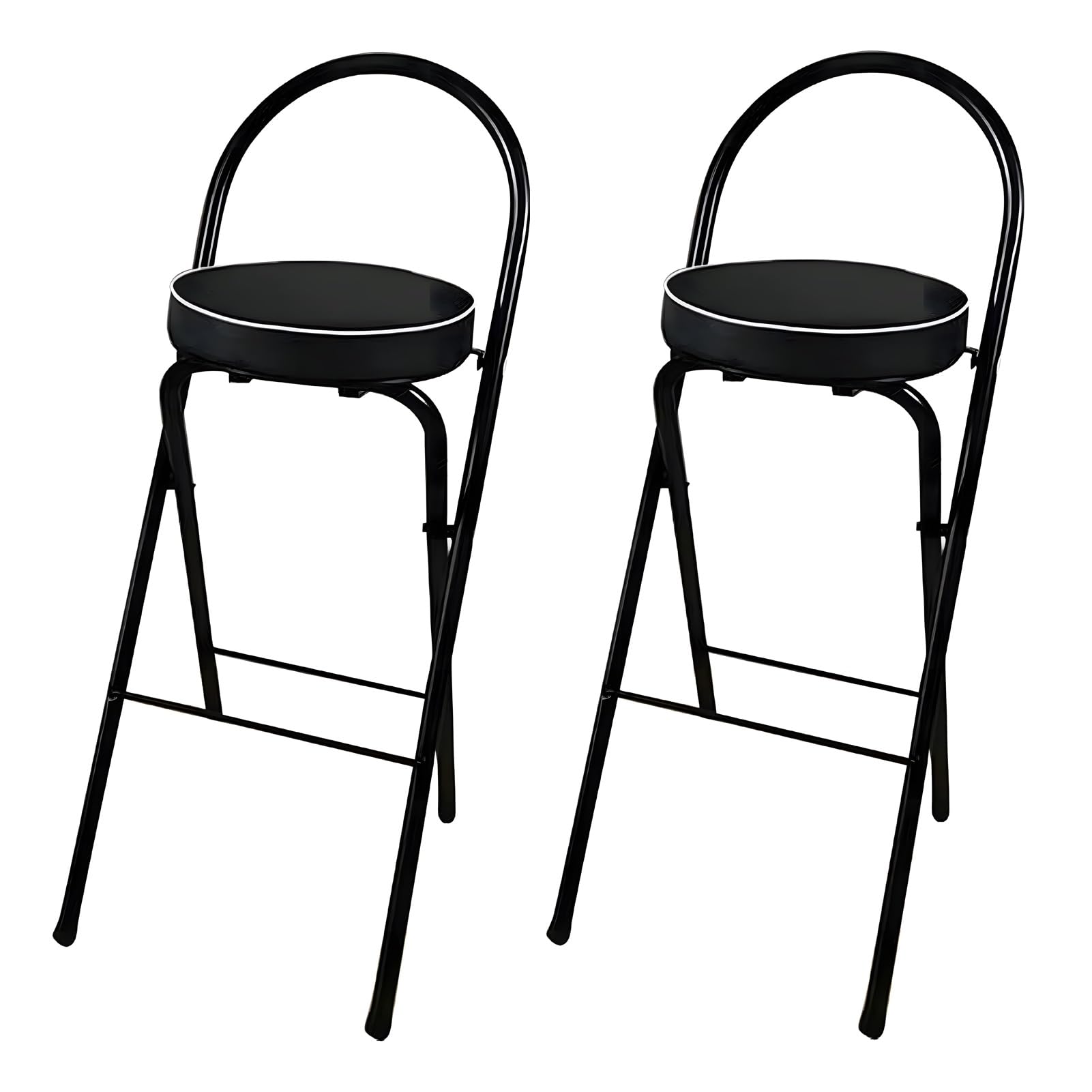 Chaise de bar pliante 65cm 70cm 75cm tabouret de bar pliable rembourré noir 150kg