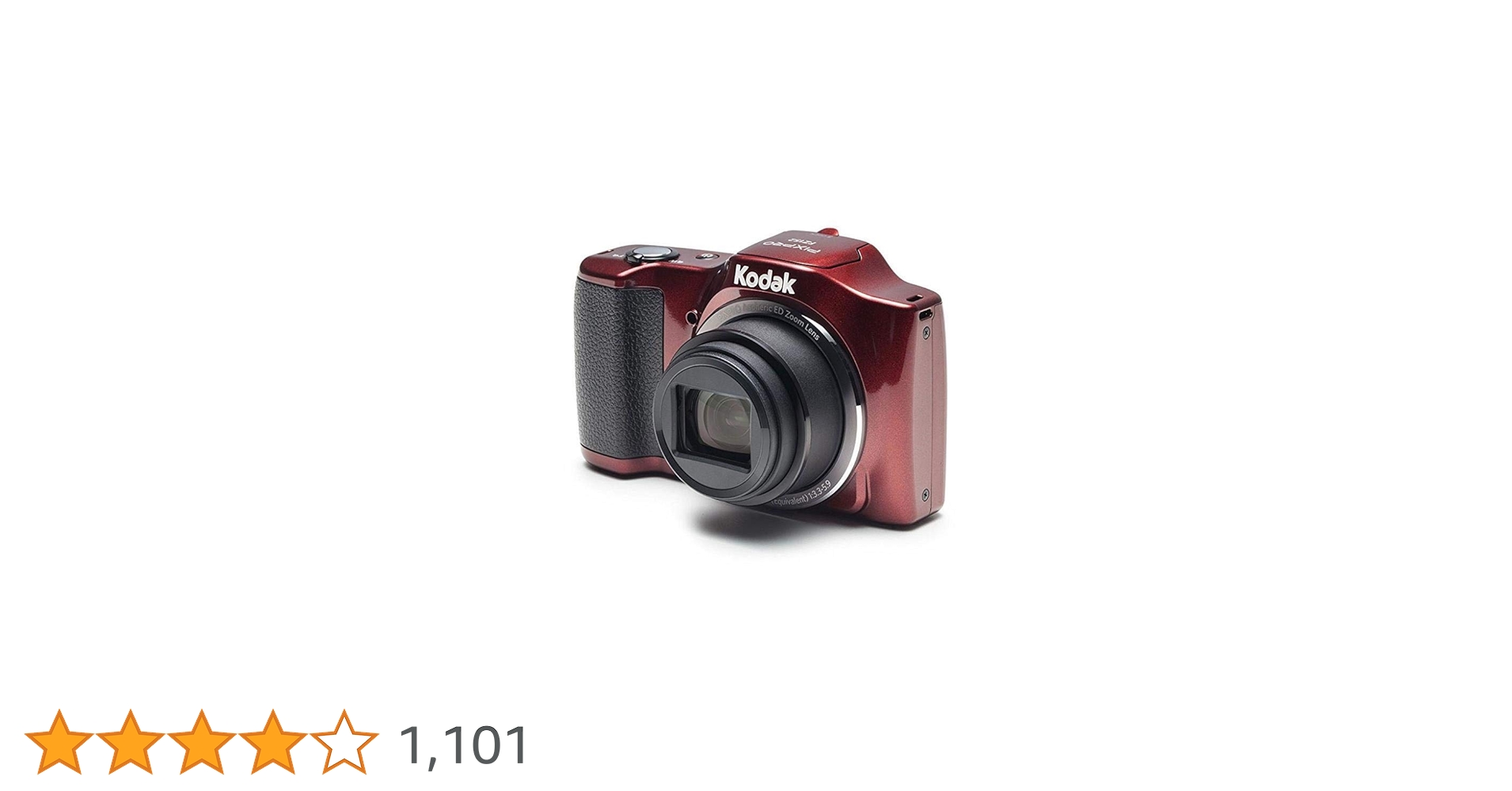 【美品】Kodak PIXPRO FZ152 RED コンデジ デジタルカメラ KODAK Pixpro FZ152 Compact Digital Camera 16.44 Megapixels