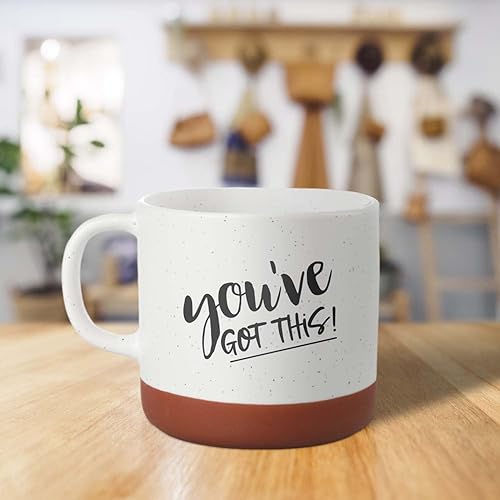 Miniatura 5 de You've Got This - Taza motivacional, taza de té inspiradora de cerámica moteada de 13 onzas, taza de café estilo granja empoderadora, regalo de