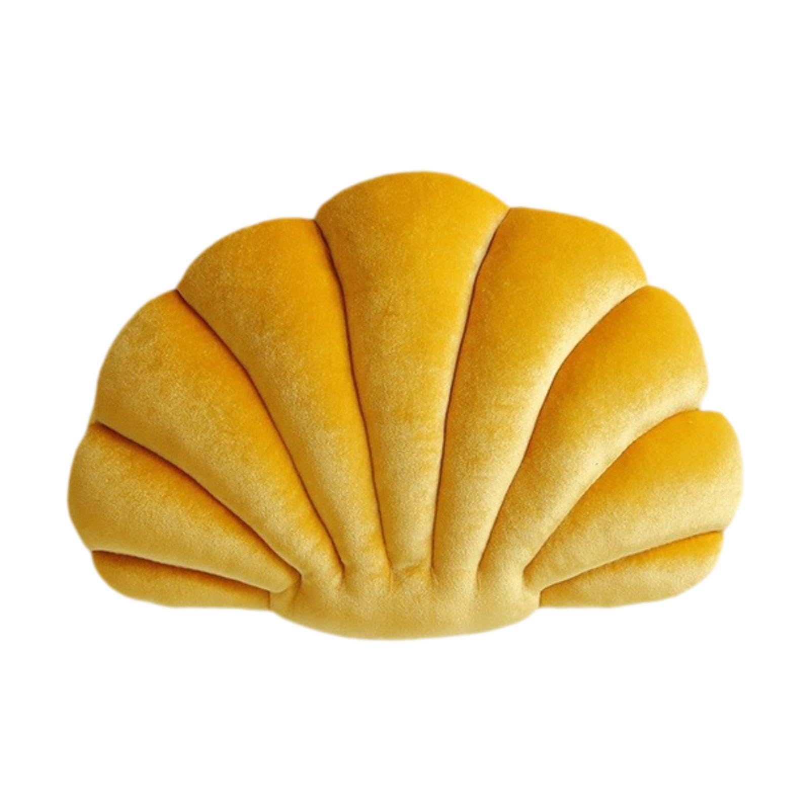 Plush Seashell Shape Pillow Ocean Themed Filled with PP Cotton Chair Cushion Yellow-image-35