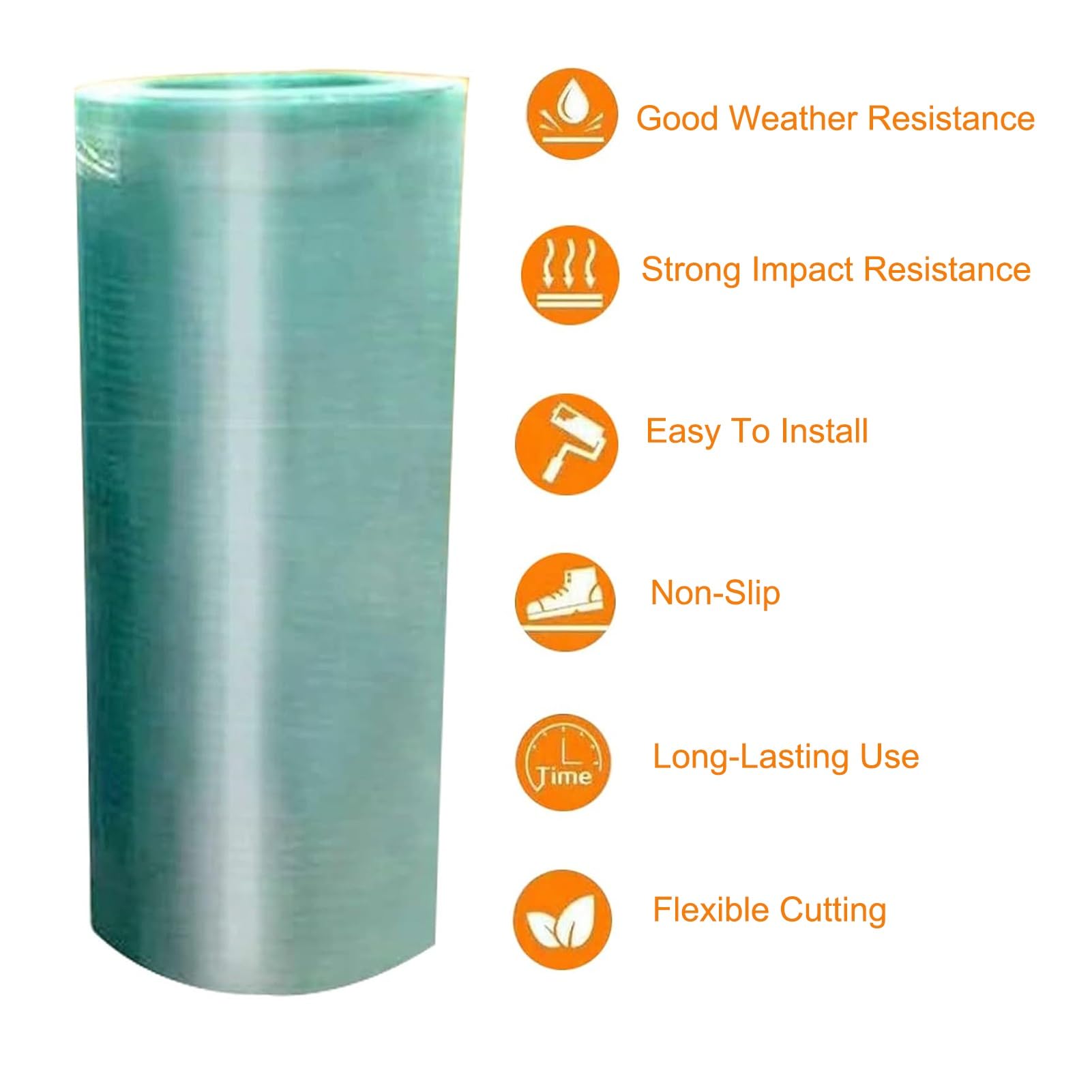 Lámina De Policarbonato Para Techos - Rollo Transparente 1mm Impermeable, Fácil De Cortar E Instalar Para Invernadero Marquesina Cochera Jardín (1mx1m/3.3x3.3ft)
