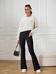 COPYLEAF Women's Flare Yoga Pants with Pockets V Crossover High Waisted Bootcut Yoga Leggings-Flare Workout Gym Leggings