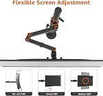 Amazon Basics Moniteur unique réglable Support de bureau, supporte jusqu'à 81.2 cm (96.5 cm Ultralarge) et 10 kg, tension réglable, VESA 75x75/100x100, noir