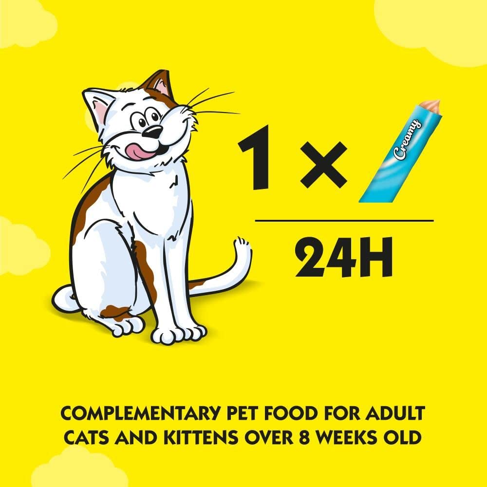 DREAMIES - Cremige Katzenleckerlis - 11 x 40 g - Lachs - Multipack Snacks - 11 Packungen