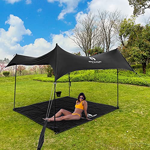 Red Suricata RA-RSO-PMATLYCTN-MK Premium Multi-Terrain Beach Tent & Beach Canopy In Backpack, Upf50 Sun Beach Shade, Pop Up Camping & Picnic Sunshade With 4 Poles, 4 Pole Anchors & 4 Tent Screws, Sun Shelter thumb #2