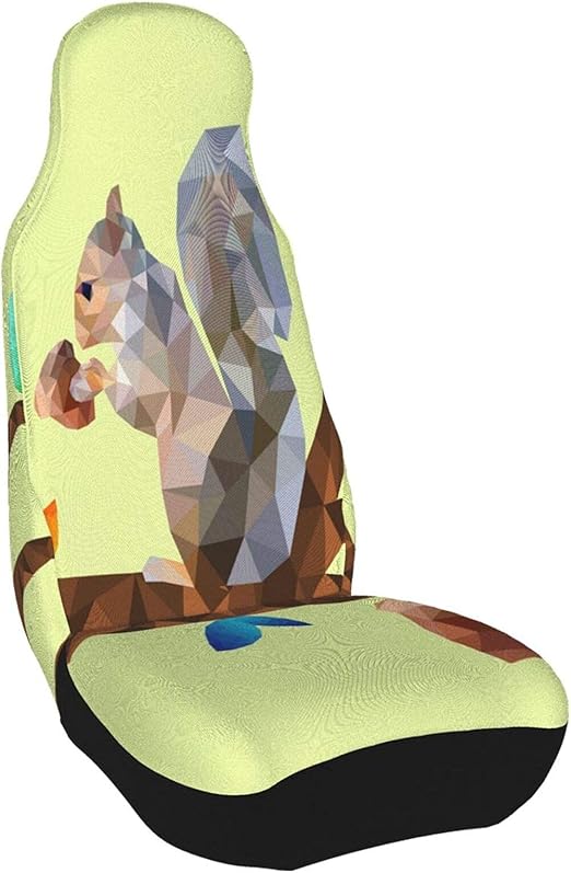 Seat Cover For Car Forest Animal Holding Acorn On Tree Geometric Animal Yellow Car Chair Cover Seat Cover For Car Forest Animal Holding Acorn On Tree Geometric Animal Yellow Car Chair Cover