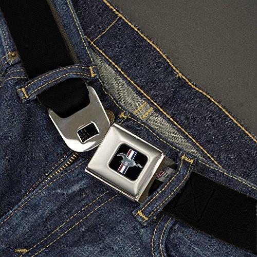 Image of Buckle-Down Seatbelt Belt Mustang Black XL