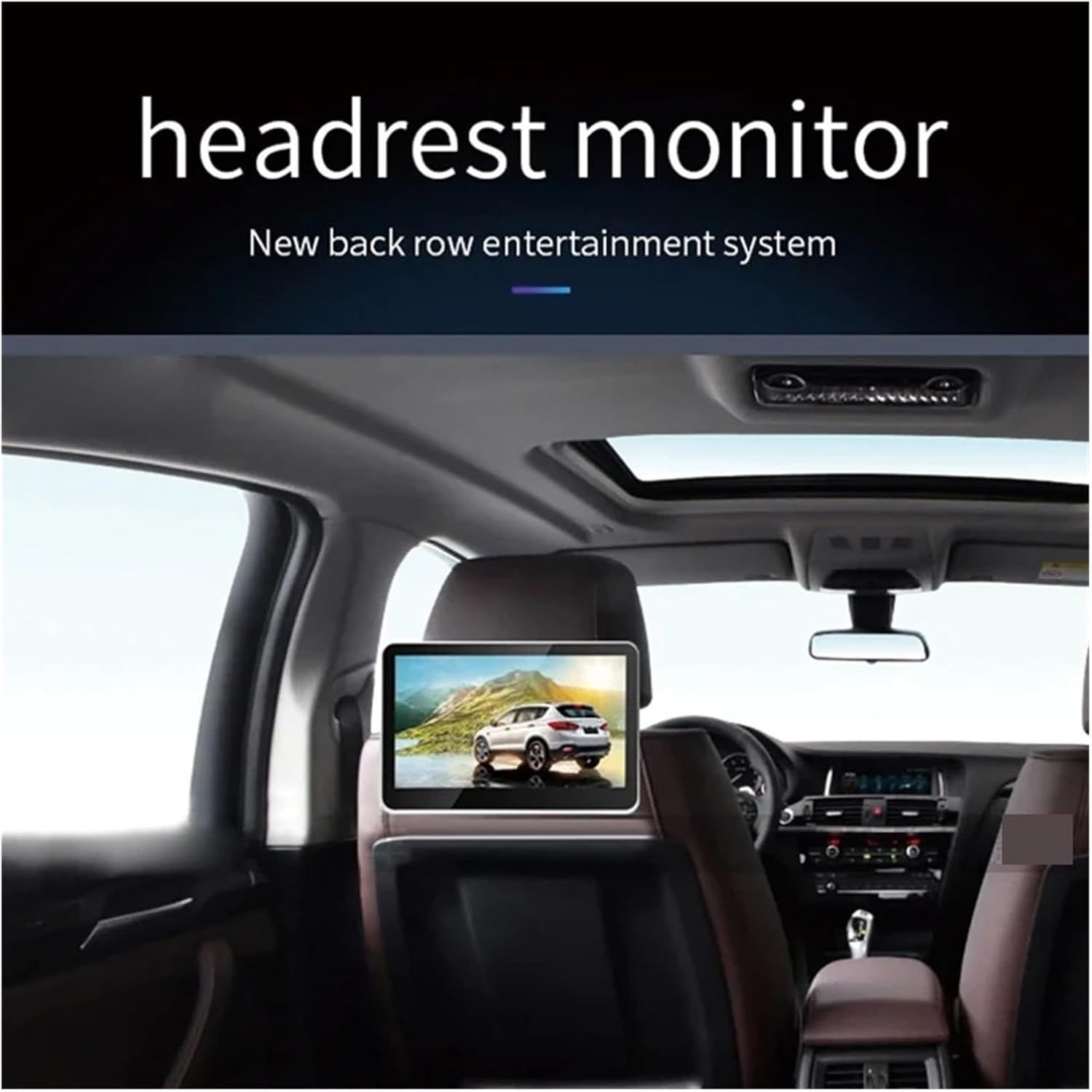 10 .1inch Ultra-Thin Car Headrest Monitor MP5 Back Seat Multimedia Player HD 1024 * 600 Touch Screen AV Out (10.1inch) (10.1inch)