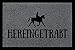 Produktbild Interluxe TÜRMATTE Fußmatte HEREINGETRABT Hobby Reiten Pferd Stall Türvorleger Geschenk Dunkelgrau