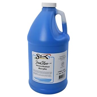 Sax Heavy Body Acrylic Paint for School and Arts and Crafts Use, Cobalt Blue, 1/2 Gallon