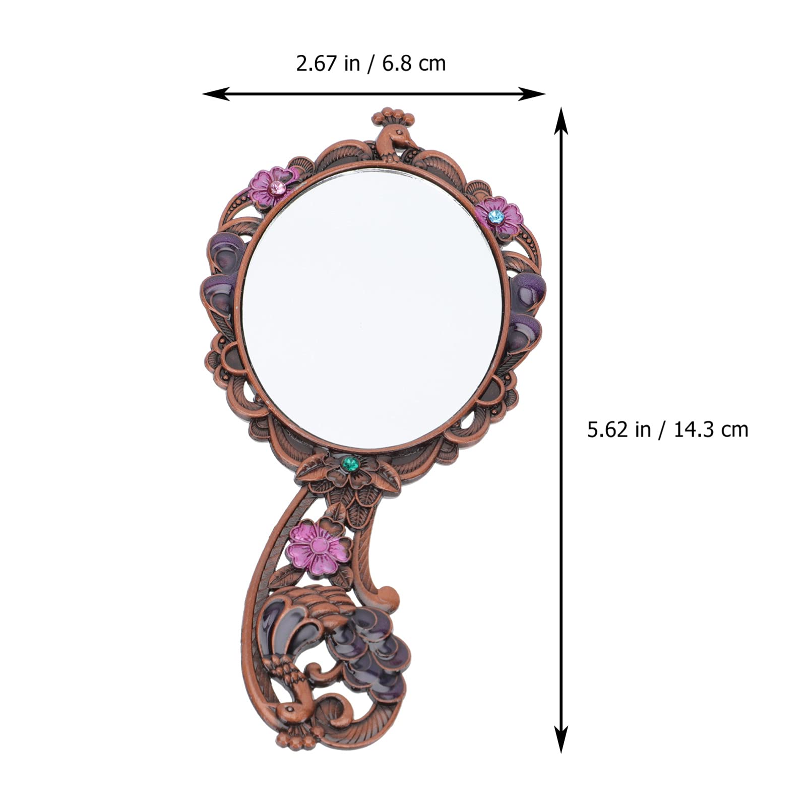 FRCOLOR 4sets Specchio Da Trucco Portatile Con Pettine Specchio Cosmetico Per Viaggi e Uso Quotidiano Accessori Bellezza Per Donne e Ragazze Design Compatto e Resistente