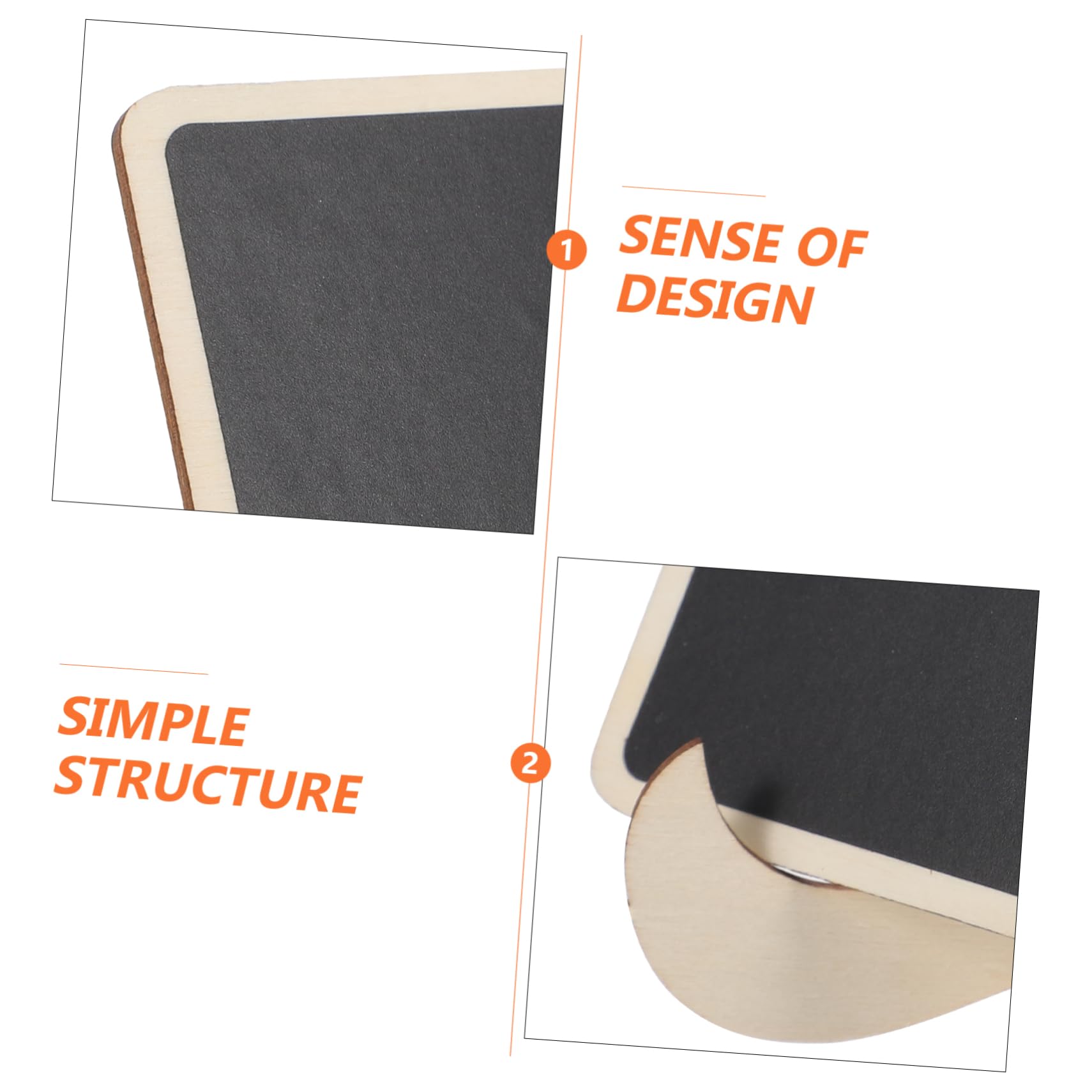 4 Juegos pequeña pizarra de madera tableta escritura tableta de escritura pizarra letrero mesa letrero de etiqueta mini s tablero negro Black