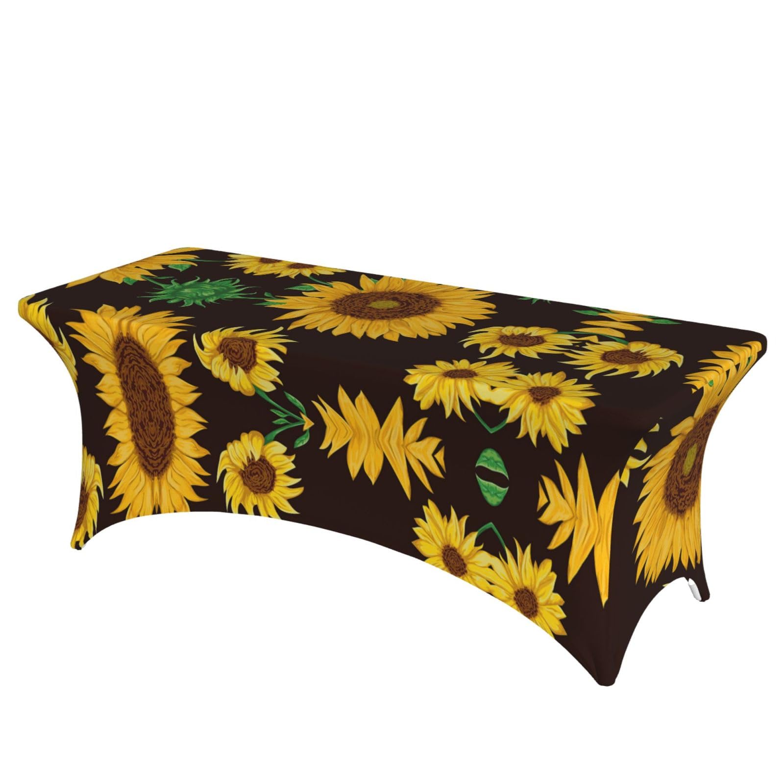 ERCgad Beautiful Sunflower Print Rectangular Tablecloth Dining Banquet Party Events Home Celebration Table Cover