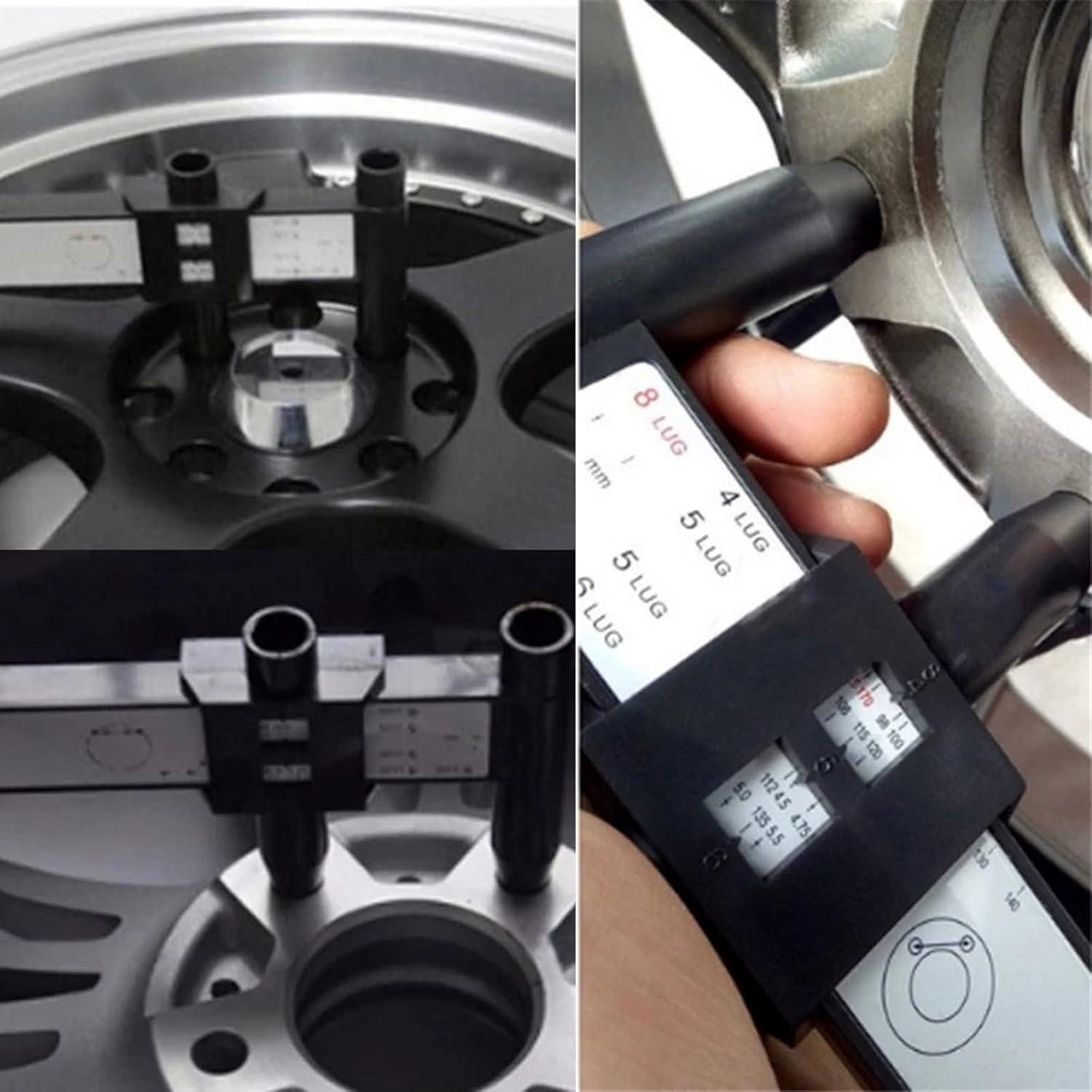 Measuring Wheels 2pcs Sprocket Bolt Sliding Measuring Tool, Gauge Diameter, hub Through Measuring Tool