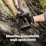 WORX WG327E.9 - Mini motosega a batteria, 20 V, senza batteria e - 7