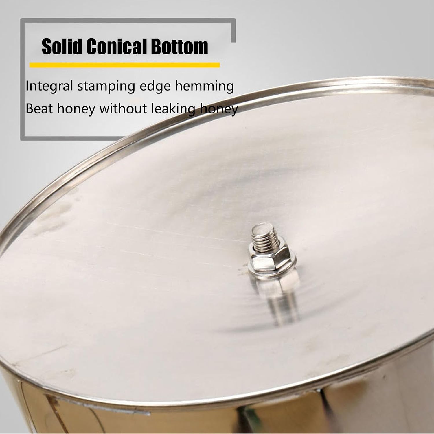 2 Frames Honey Extractor, 304 Stainless Steel Honey Extractor Manual, with Stainless Steel Cover and Handle, for Apiaries and Family Use,2 Frame
