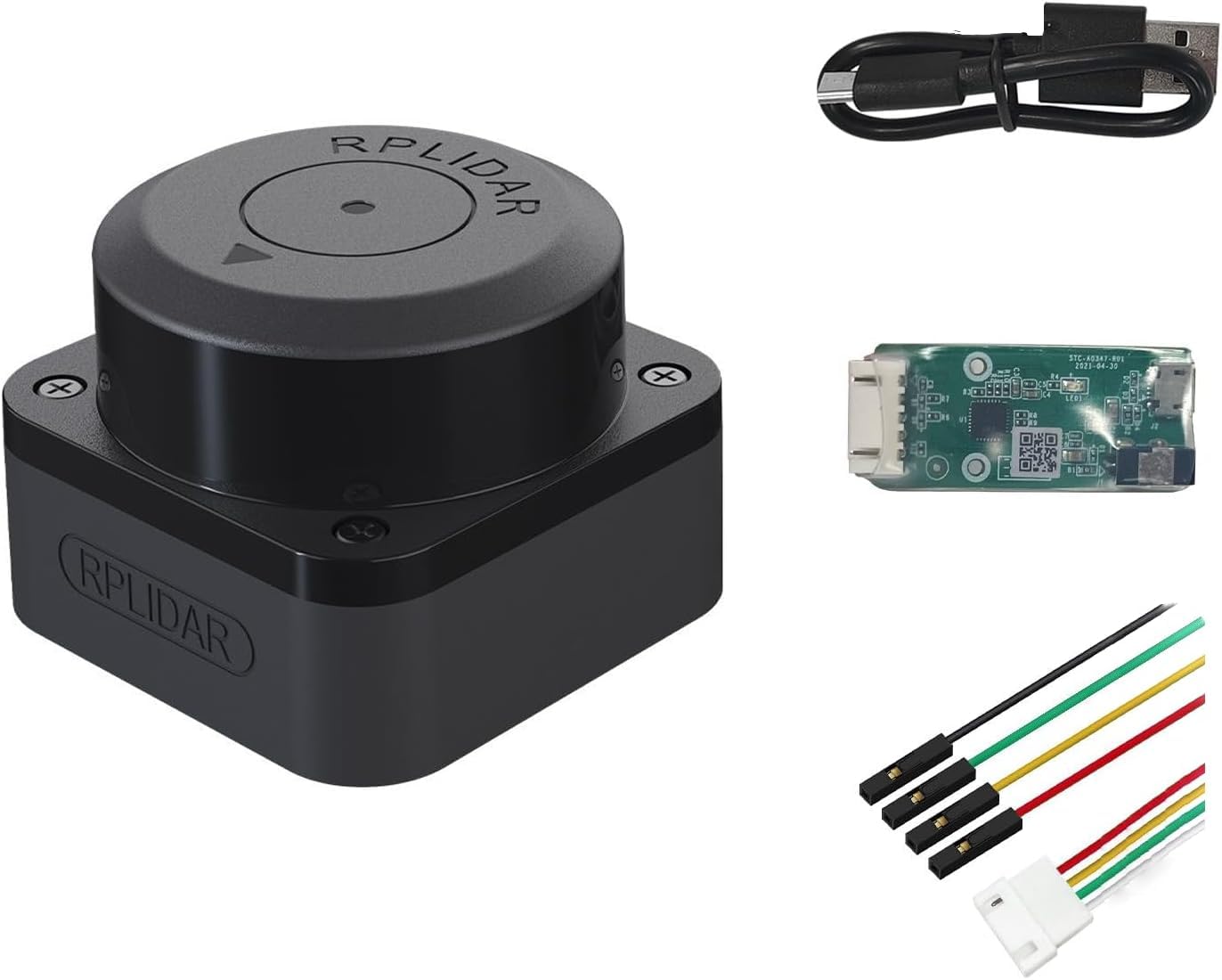 WayPonDEV RPLIDAR C1 360 Degree 2D Lidar Sensor, 12 Metre Scanning Radius Ranging Module Kit