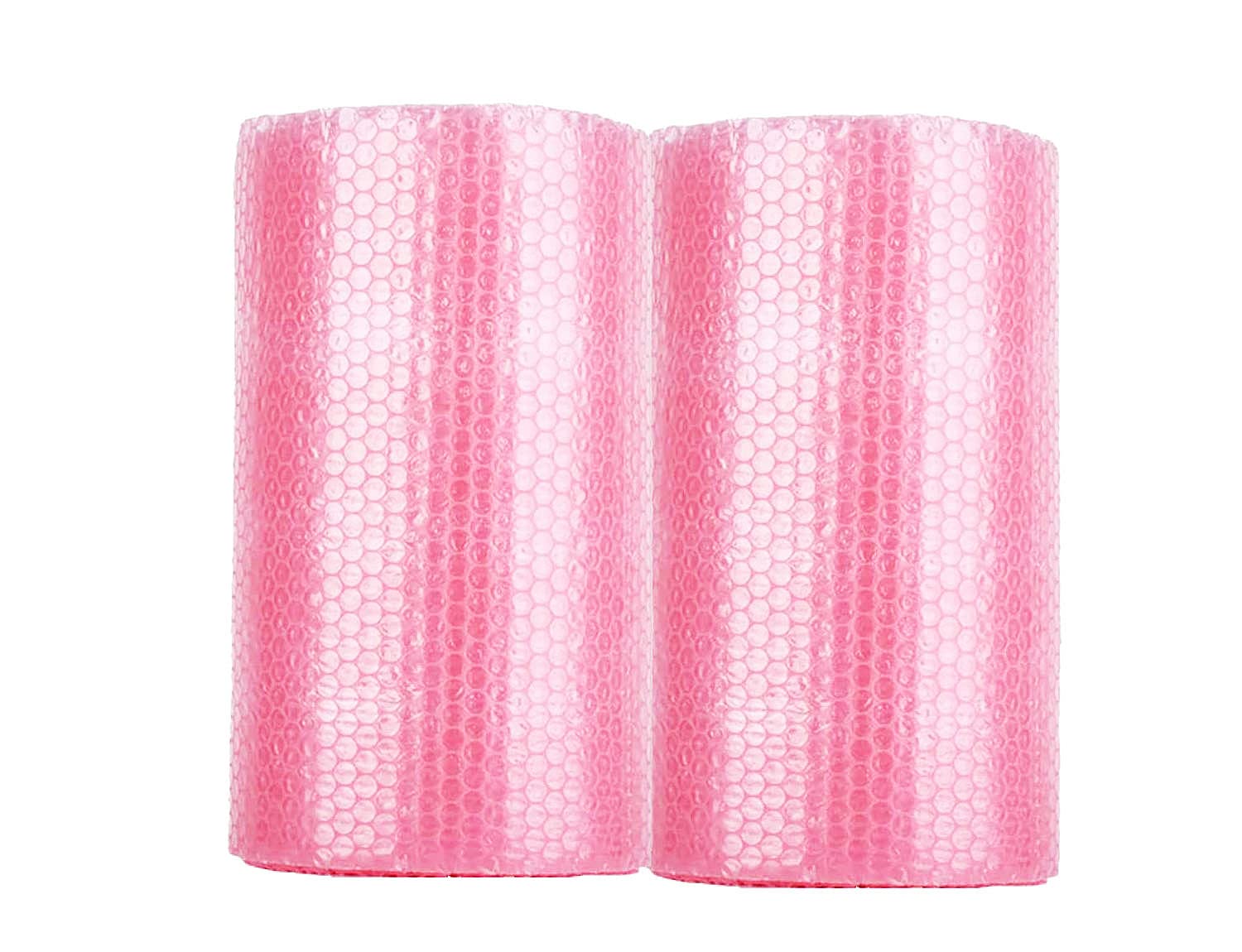 Rolki amortyzujące bąbelki, 2-pak, 30 cm x 182 m, 3/16 cala, folia bąbelkowa, do pakowania, przenoszenia materiałów, dla małych firm (czerwone)