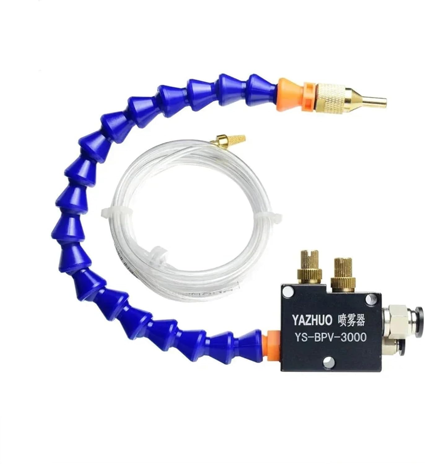 C.NC Machine Tool Pneumatic Sprayer Water Pipe Oil Pump Lubrication System Low Pressure Water Spray Transparent 3L Oil Tank(Sprayer)