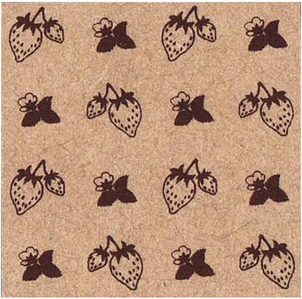 Tokyo antique Stamp strawberry background B4040BK-S